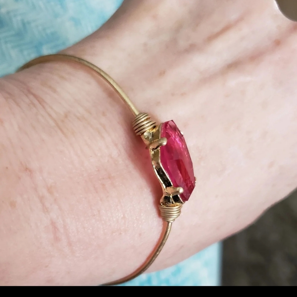 NWT 2 Artisan Bracelets, Handmade, Purple Druzy, Pink Crystal, Lovely and Unique - Picture 4 of 10